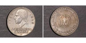 5 Mark 德意志帝國 (1871 - 1918) 銀 戈特霍尔德·埃夫莱姆·莱辛