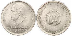 5 Mark 德意志帝國 (1871 - 1918) 銀 戈特霍尔德·埃夫莱姆·莱辛