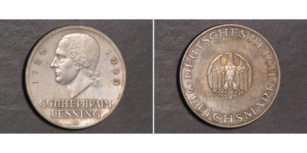 5 Mark 德意志帝國 (1871 - 1918) 銀 戈特霍尔德·埃夫莱姆·莱辛
