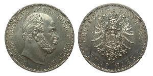 5 Mark 普魯士王國 (1701 - 1918) 銀 威廉一世 (德国)