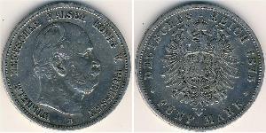 5 Mark 普魯士王國 (1701 - 1918) 銀 威廉一世 (德国)
