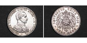 5 Mark 普魯士王國 (1701 - 1918) 銀 威廉二世 (德国)