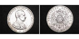 5 Mark 普魯士王國 (1701 - 1918) 銀 威廉二世 (德国)