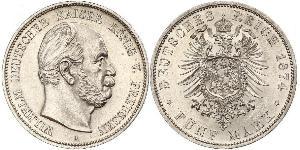 5 Mark 普魯士王國 (1701 - 1918) 銀 威廉一世 (德国)