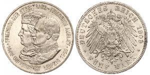 5 Mark 萨克森王国 (1806 - 1918) 銀 弗里德里希·奥古斯特三世 (萨克森国王)