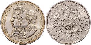 5 Mark 萨克森王国 (1806 - 1918) 銀 弗里德里希·奥古斯特三世 (萨克森国王)
