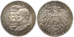 5 Mark 萨克森王国 (1806 - 1918) 銀 弗里德里希·奥古斯特三世 (萨克森国王)