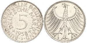 5 Mark 西德 (1949 - 1990) 銀 