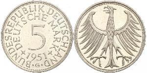 5 Mark 西德 (1949 - 1990) 銀 