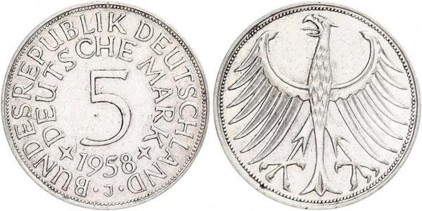 5 Mark 西德 (1949 - 1990) 銀 