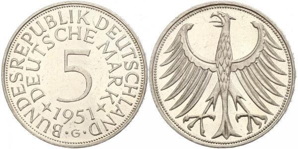 5 Mark 西德 (1949 - 1990) 銀 