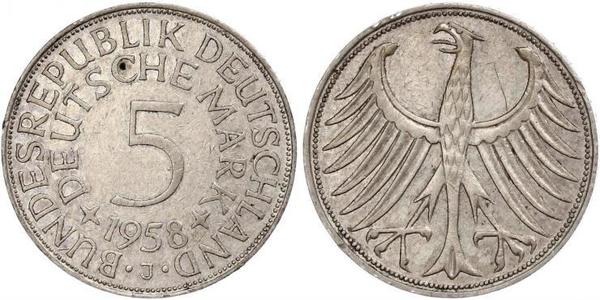 5 Mark 西德 (1949 - 1990) 銀 
