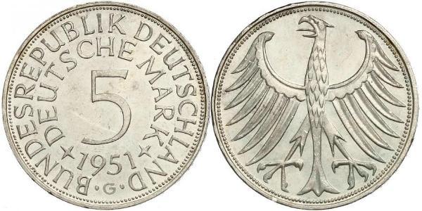 5 Mark 西德 (1949 - 1990) 銀 