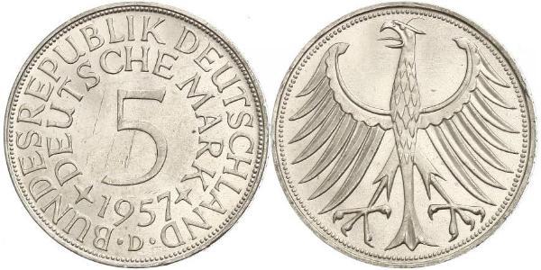 5 Mark 西德 (1949 - 1990) 銀 