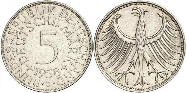 5 Mark 西德 (1949 - 1990) 銀 