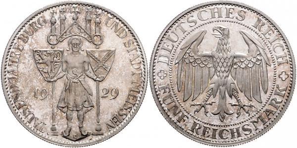 5 Mark 魏瑪共和國 (1919 - 1933) 銀 