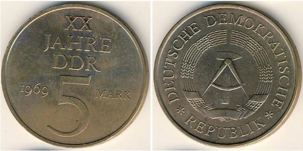 5 Mark 東德 (1949 - 1990) 青铜/镍 