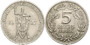 5 Mark / 5 Reichsmark République de Weimar (1918-1933) Argent 