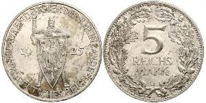 5 Mark / 5 Reichsmark République de Weimar (1918-1933) Argent 