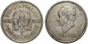 5 Mark / 5 Reichsmark Repubblica di Weimar (1918-1933) Argento 
