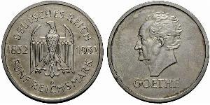 5 Mark / 5 Reichsmark Repubblica di Weimar (1918-1933) Argento 