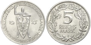 5 Mark / 5 Reichsmark Repubblica di Weimar (1918-1933) Argento 