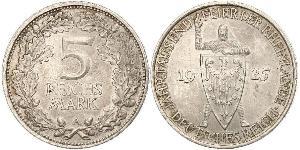 5 Mark / 5 Reichsmark Repubblica di Weimar (1918-1933) Argento 