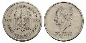 5 Mark / 5 Reichsmark Repubblica di Weimar (1918-1933) Argento 