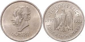 5 Mark / 5 Reichsmark Repubblica di Weimar (1918-1933) Argento 