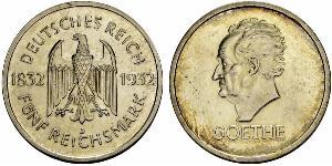 5 Mark / 5 Reichsmark Repubblica di Weimar (1918-1933) Argento 