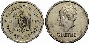 5 Mark / 5 Reichsmark Repubblica di Weimar (1918-1933) Argento 