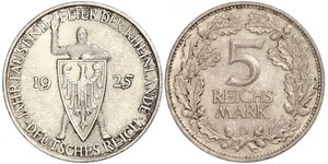 5 Mark / 5 Reichsmark Repubblica di Weimar (1918-1933) Argento 