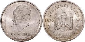 5 Mark / 5 Reichsmark República de Weimar (1918-1933) Plata 