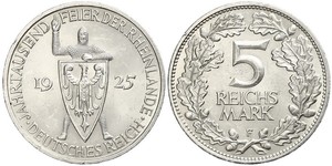 5 Mark / 5 Reichsmark Weimar Republic (1918-1933) Silver 
