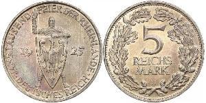 5 Mark / 5 Reichsmark Weimar Republic (1918-1933) Silver 