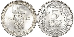 5 Mark / 5 Reichsmark Weimar Republic (1918-1933) Silver 