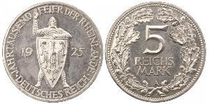 5 Mark / 5 Reichsmark Weimar Republic (1918-1933) Silver 