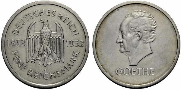5 Mark / 5 Reichsmark Weimar Republic (1918-1933) Silver 