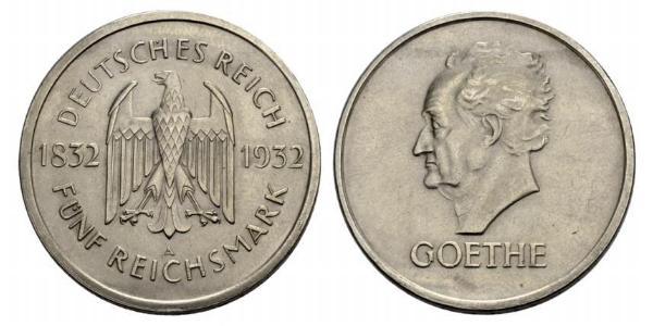 5 Mark / 5 Reichsmark Weimar Republic (1918-1933) Silver 