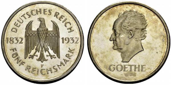 5 Mark / 5 Reichsmark Weimar Republic (1918-1933) Silver 