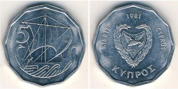 5 Mill Cipro (1960 - ) Alluminio 