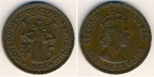 5 Mill Republic of Cyprus (1960 - ) Bronze Elizabeth II (1926-2022)