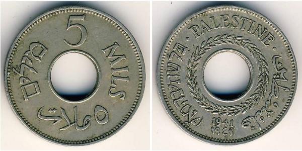 5 Mill Palästina Kupfer/Nickel 