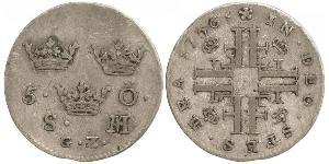 5 Ore Schweden Billon Silber Friedrich (Schweden) (1676 -1751)