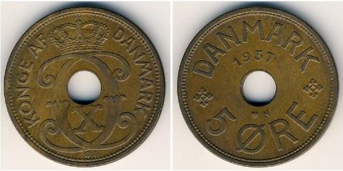 5 Ore Danemark Bronze Christian X de Danemark (1870 - 1947)