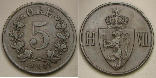 5 Ore Norway Bronze 
