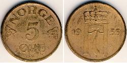 5 Ore Norwegen Bronze 