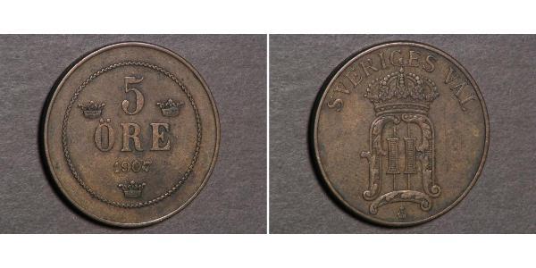 5 Ore Sweden Copper 