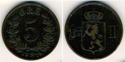 5 Ore Norwegen Kupfer 