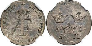 5 Ore Schweden Silber Adolf Frederick of Sweden (1710 - 1771)